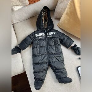 Burberry Baby Black down bunting suit * 6 months * Like-new *